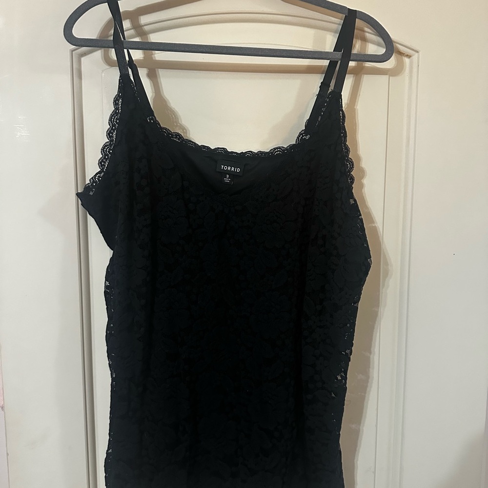 Torrid Black Lace Camisole Top